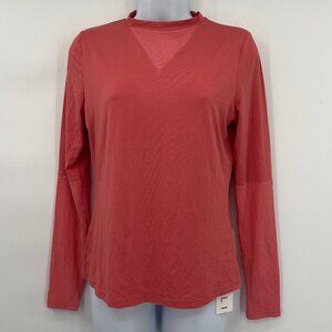 Meli V design T-Shirt Salmon Long Sleeve Women's S NWT